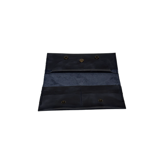 Telefon Bölmeli Deri Cüzdan Lacivert