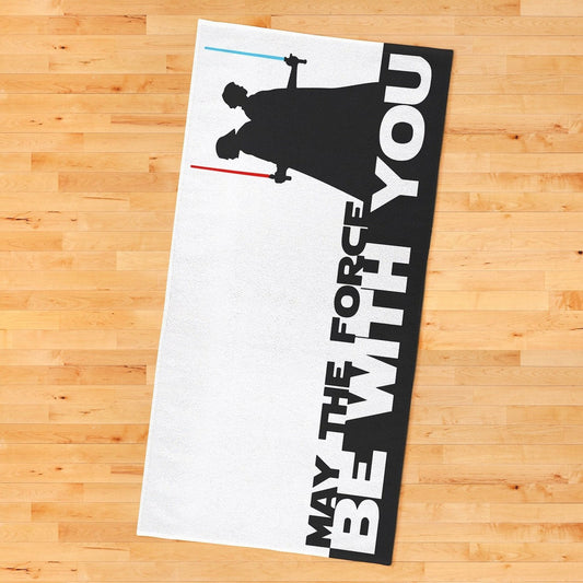May The Force Be With You B/W - Star Wars Spor Havlusu